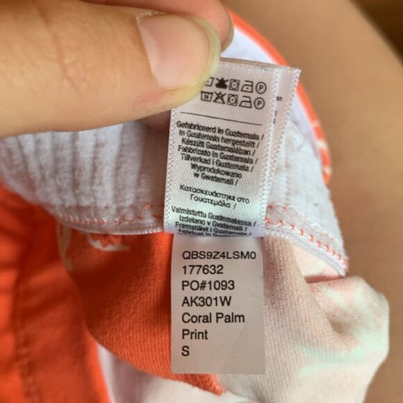 Women's American Apparel Palm Tree Print Coral Racerback Pullover Sports Bra S - Picture 8 of 8